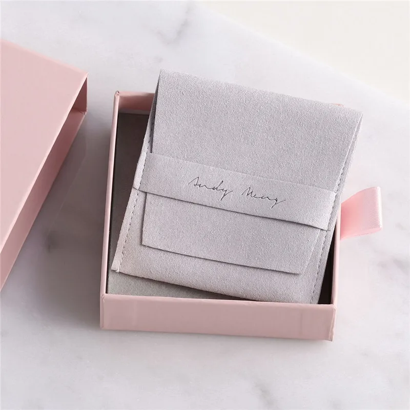 Оптовая продажа 500 шт./лот персонализированные ювелирные сумки с логотипом