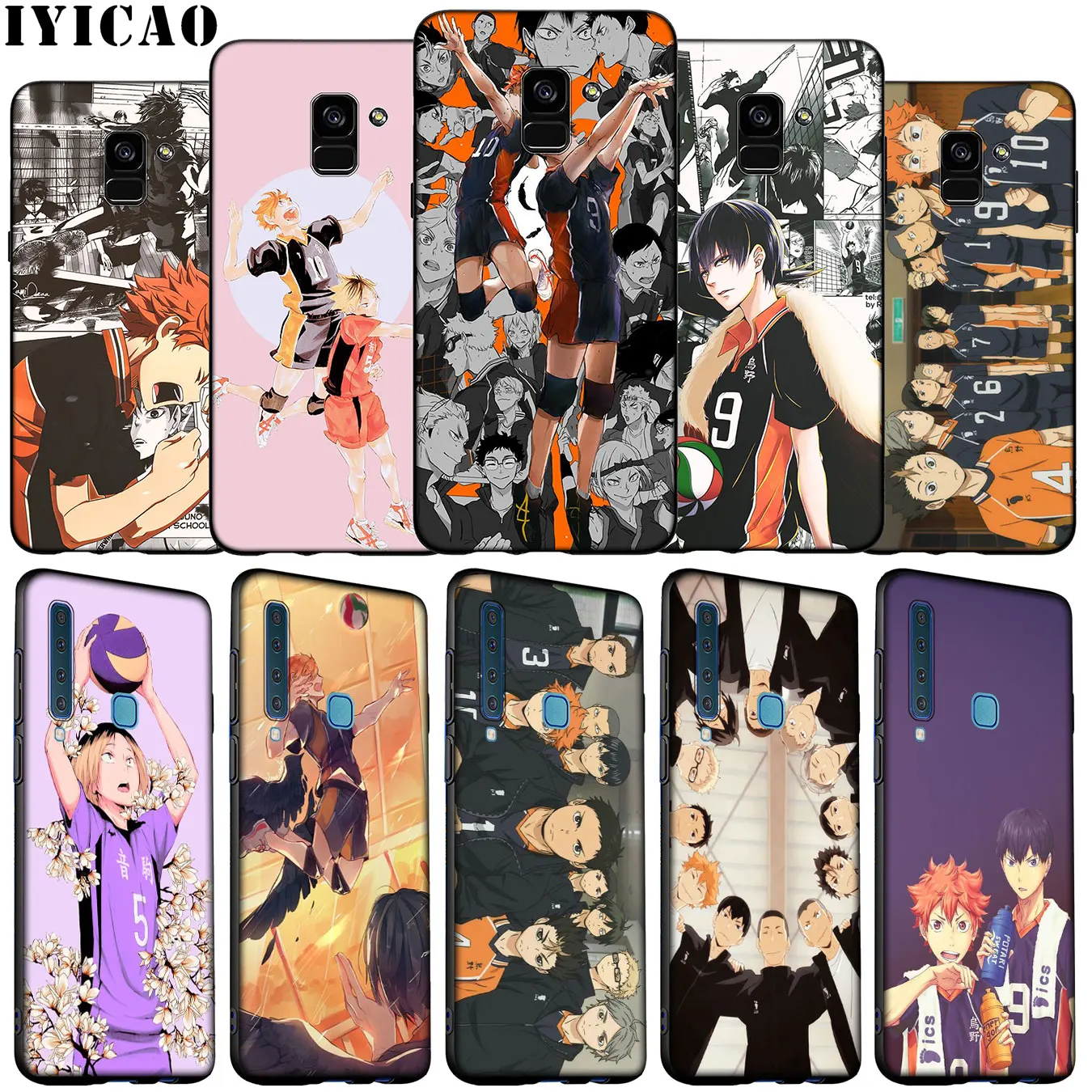 IYICAO Haikyuu Hinata Soft Silicone Phone Case for Samsung Galaxy A6 A9 A8 A7 2018 A3 A5 Note 9 8 10 Plus 20 Ultra Cover | Мобильные