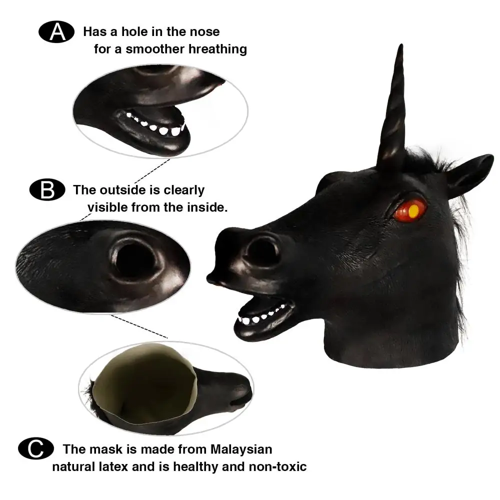 Волшебная Маска единорога Cosmask Новинка костюм на Хэллоуин для вечерние Единорог