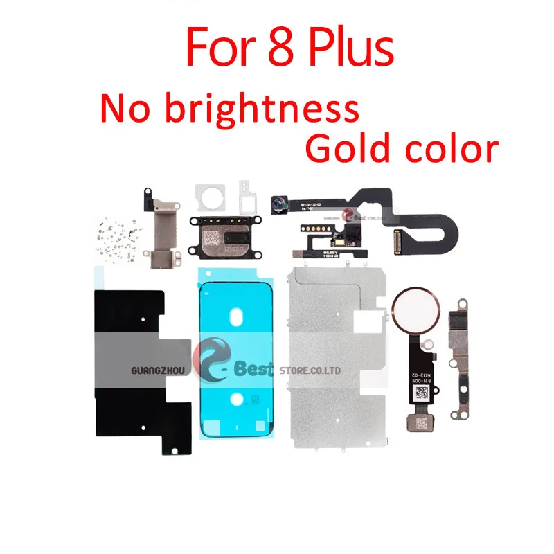 8plus Gold No bright ЖК-дисплей экран для iPhone 8G 8 PLUS металлические маленькие детали Защитная крышка ушной динамик фронтальная камера кнопка Home Flex - Цвет: 8plus Gold No bright