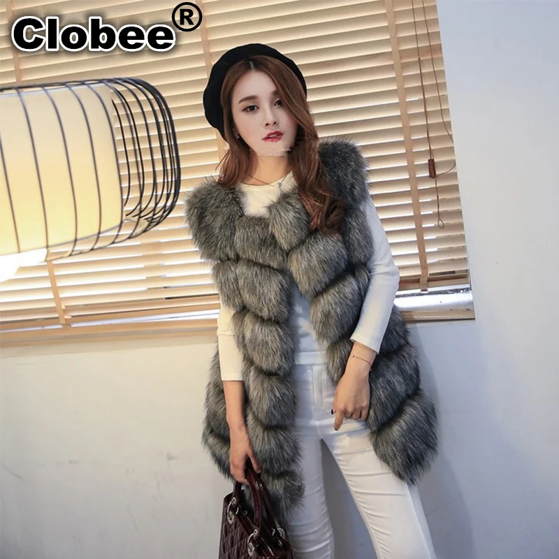 Пальто 2020 Зимний толстый теплый жилет из искусственного меха женская шуба