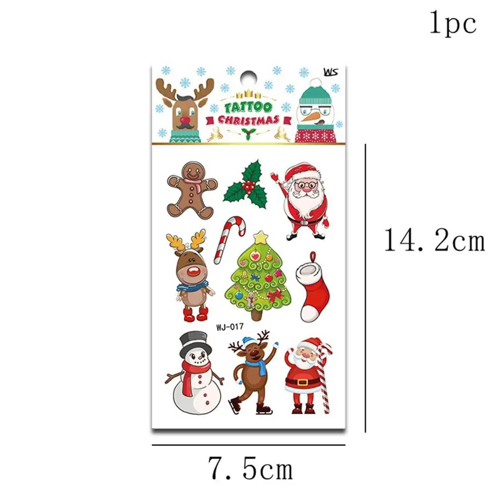1pc Stickers 6 CHZLL съемные рождественские наклейки, украшения, Санта-Клаус, олень, Декоративный Рождественский Декор для дома, Санта-Клаус, Noel, Декор - Цвет: 1pc Stickers 6