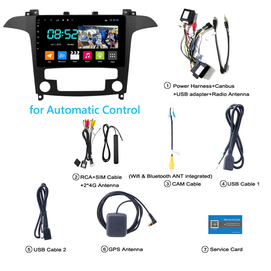 Android 8 1 автомобильный DVD 1din мультимедийная Navi система для Ford focus 2007-2008