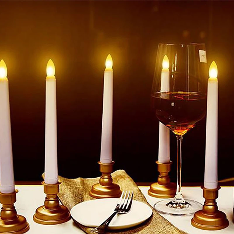 

New-6 PCS LED Candle Light, Used for Wedding Birthday Church Party Decoration Battery Powered