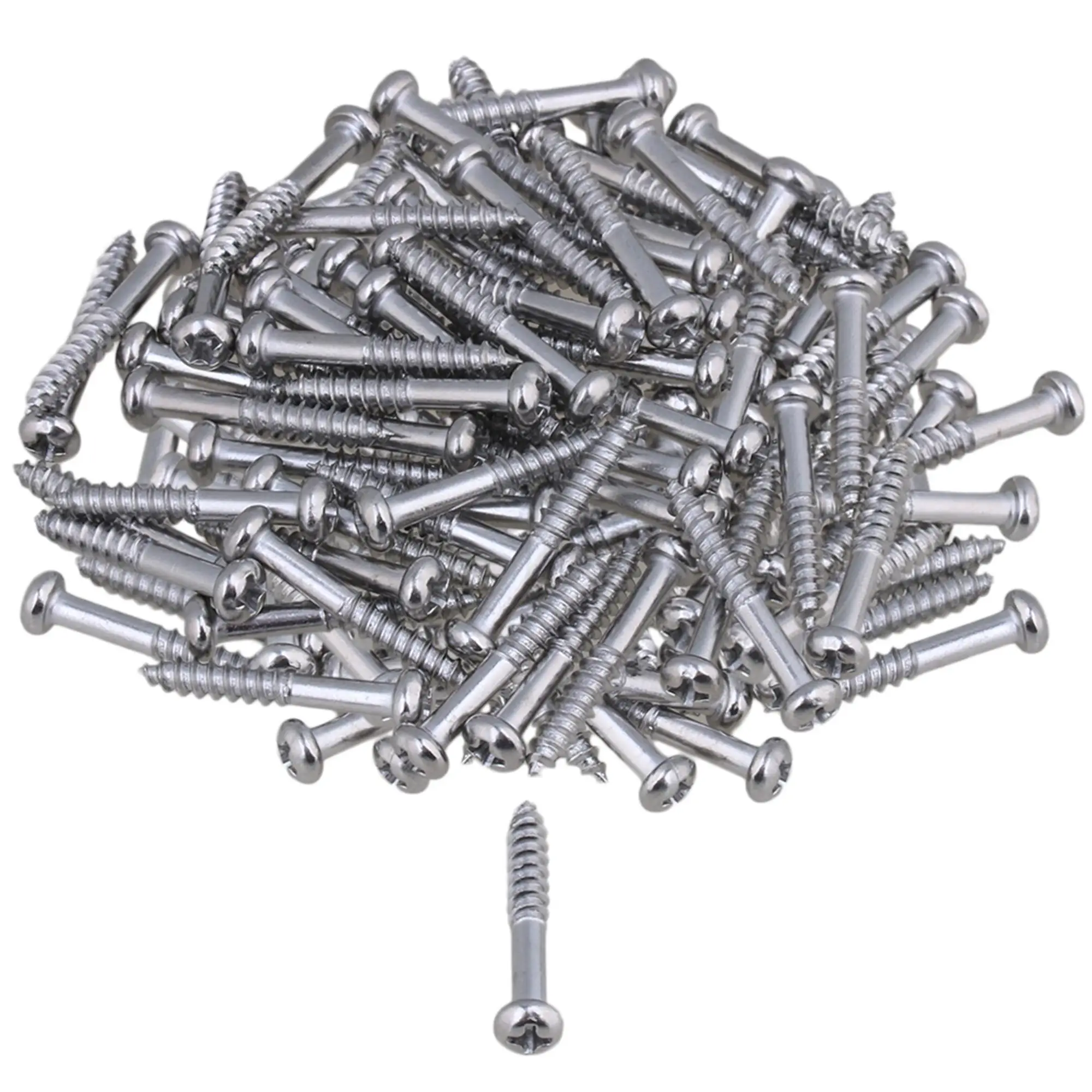 

Yibuy 500PCS Electric Guitar Parts Tremolo Bridge Mounting Screws Chrome