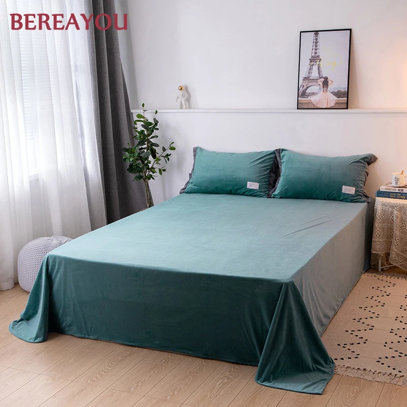 Роскошные комплекты постельного белья из фланели в скандинавском стиле синяя