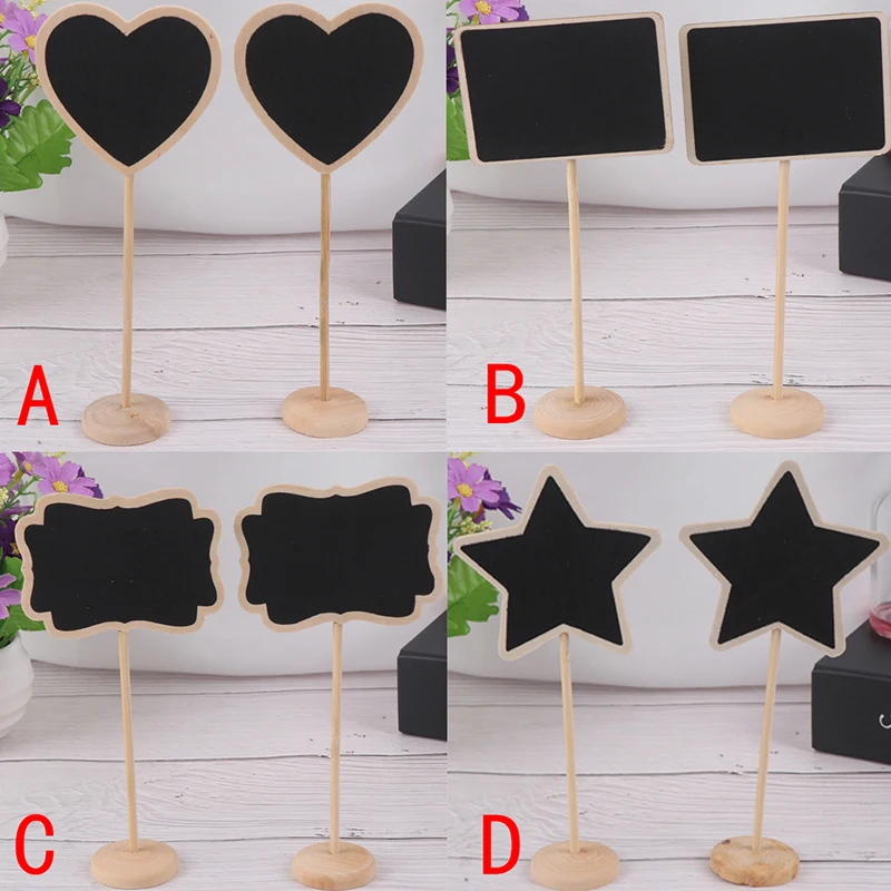 

Mini Small Wooden Chalk Blackboard Wedding Kitchen Restaurant Signs Chalkboard Writing Notice Message Paint Wood Board D Style