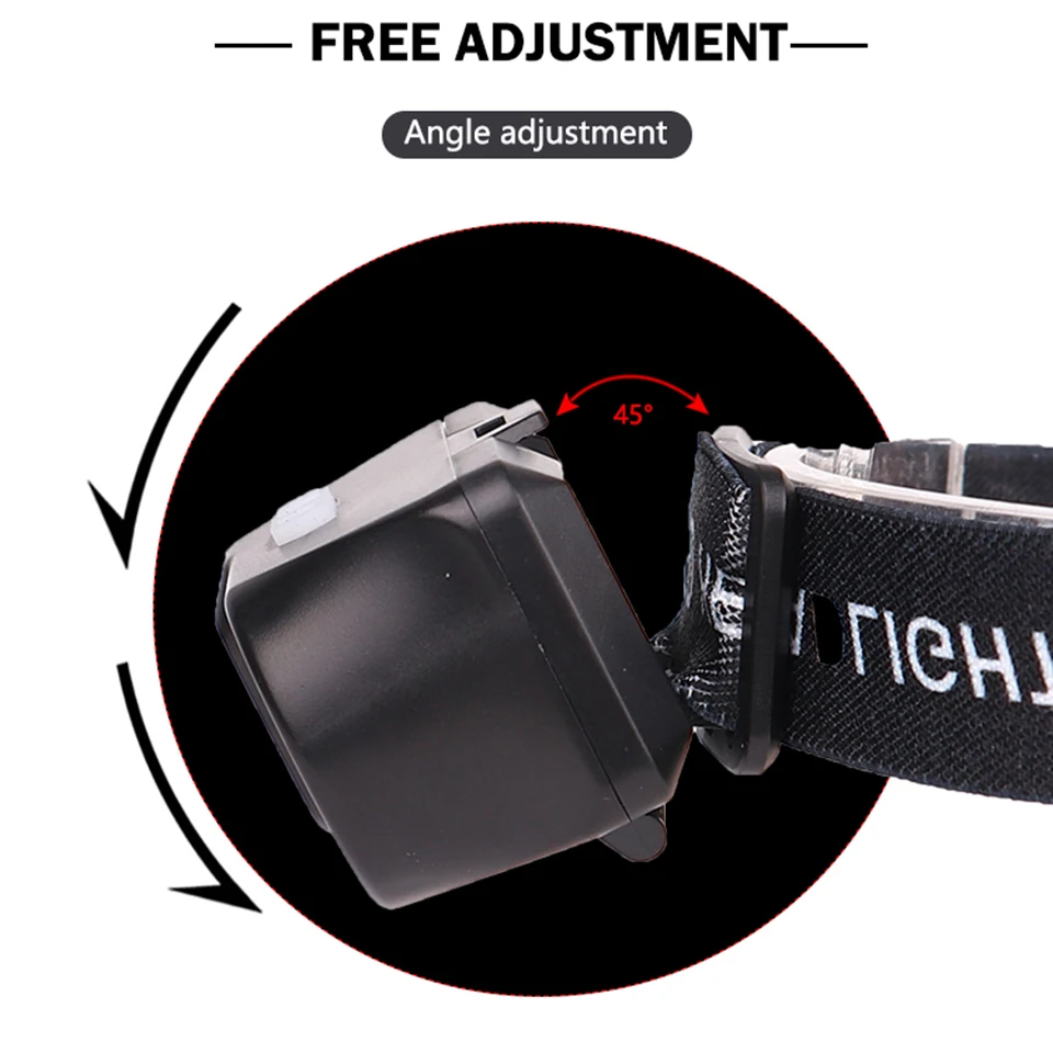 

LED Headlight Mini COB Sensor Function Headlamp Head Lamp Flashlight USB Rechargeable 18650 Torch Night running headlights Light