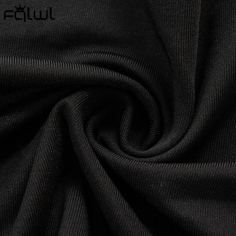 

FQLWL Summer Hollow Out Bandage Crop Tops Flare Pants Suits Matching Sets Black Bodycon Sexy Party 2 Piece Sets Womens Outfits