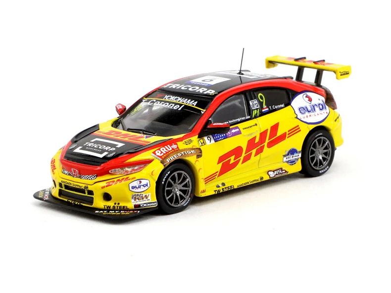 Tarmac работает 1: 64 Honda Civic Тип R TCR WTCR MACAO литой модельный автомобиль
