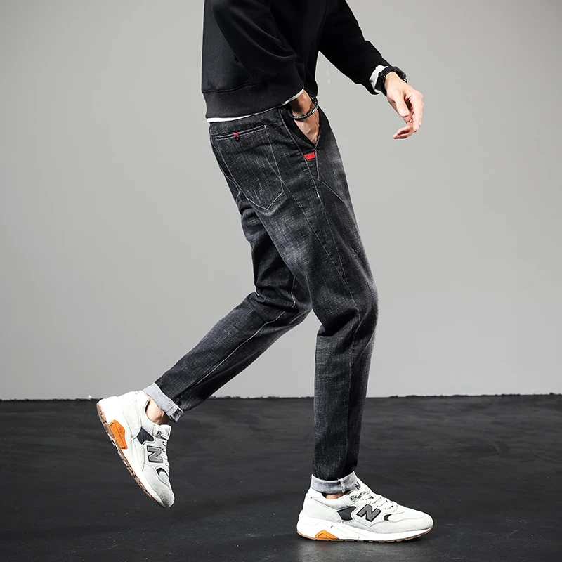 Джинсы-шаровары мужские свободного покроя в стиле хип-хоп | Мужская одежда