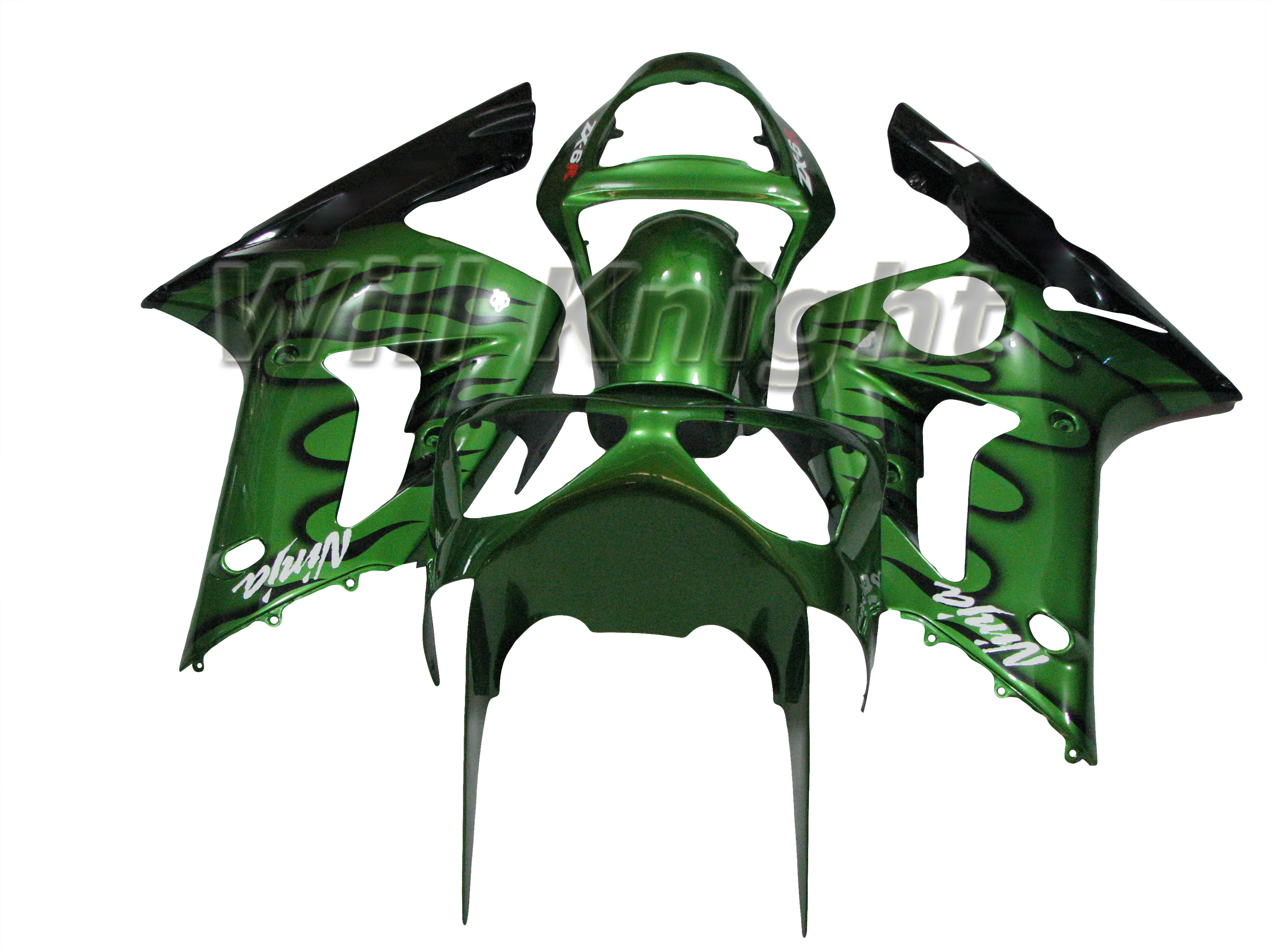 

For Kawasaki ZX-6R 636 ZX 6R 2003 2004 ZX6R 03 04 Red Injection Fairing Kits Red Black