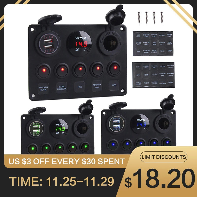 Панель перекидного переключателя со светодиодсветодиодный цифровым