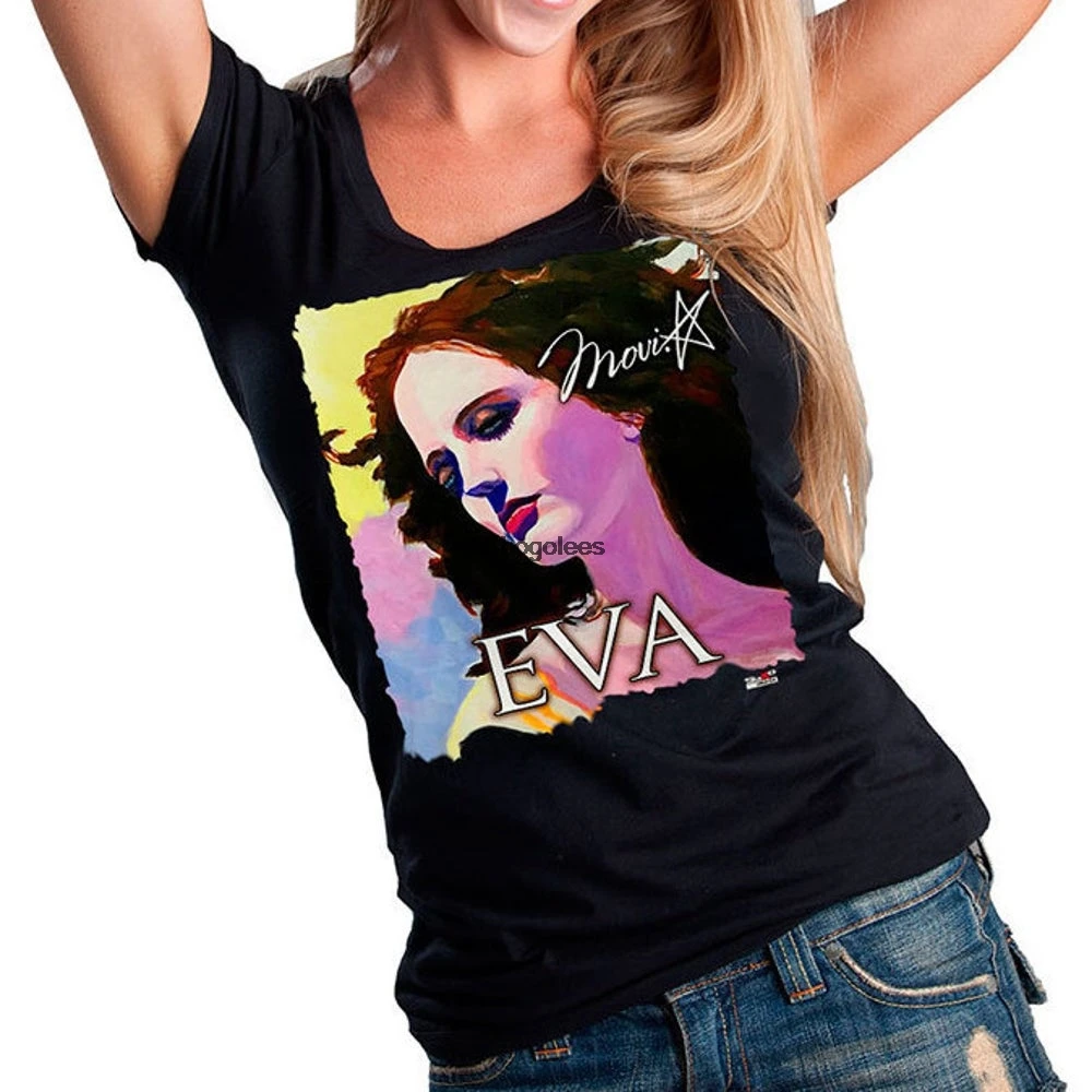Эва зеленая футболка с изображением кинозвезды сексуальный эва зеленый дизайн