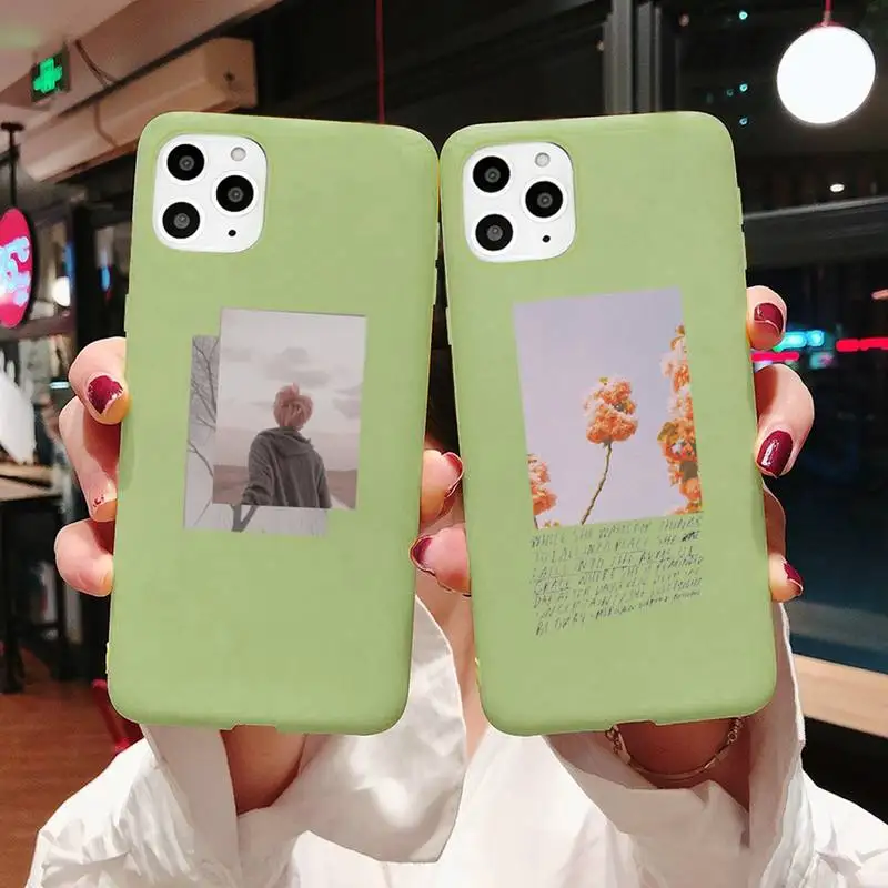 

Fashion aesthetic text pictures Phone Case Candy Color for iPhone 6 7 8 11 12 s mini pro X XS XR MAX Plus