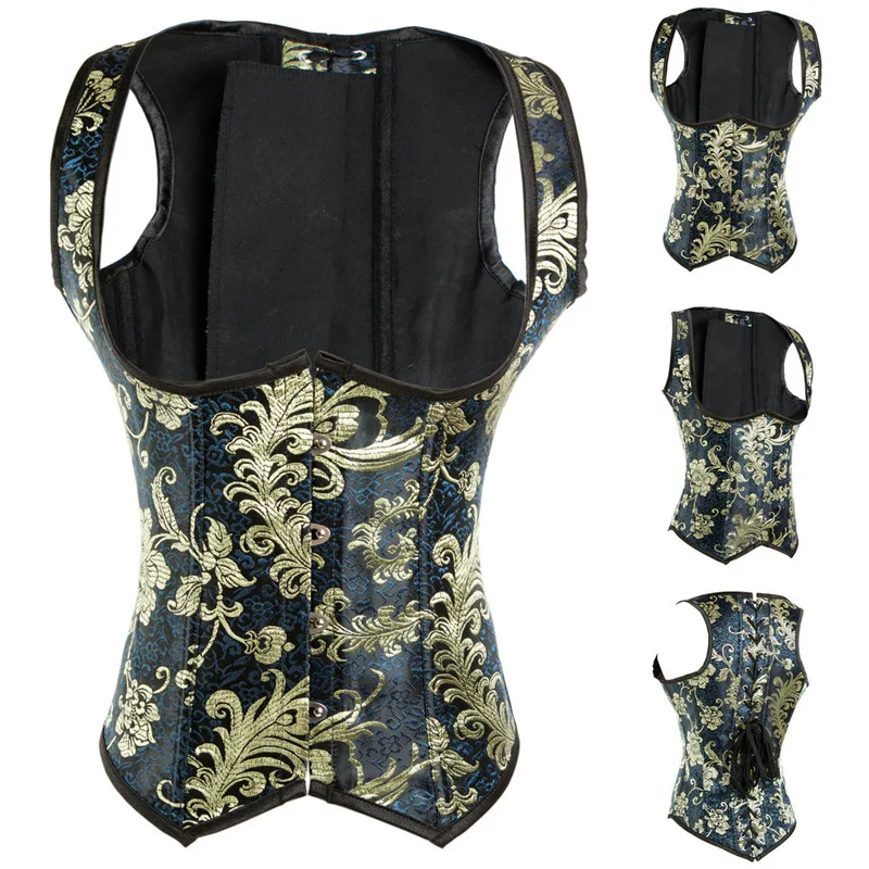 

Sladuo New Large-Size Printing Abdomen Sculpting Abdomen With Breast Support Breasted Palace Corset