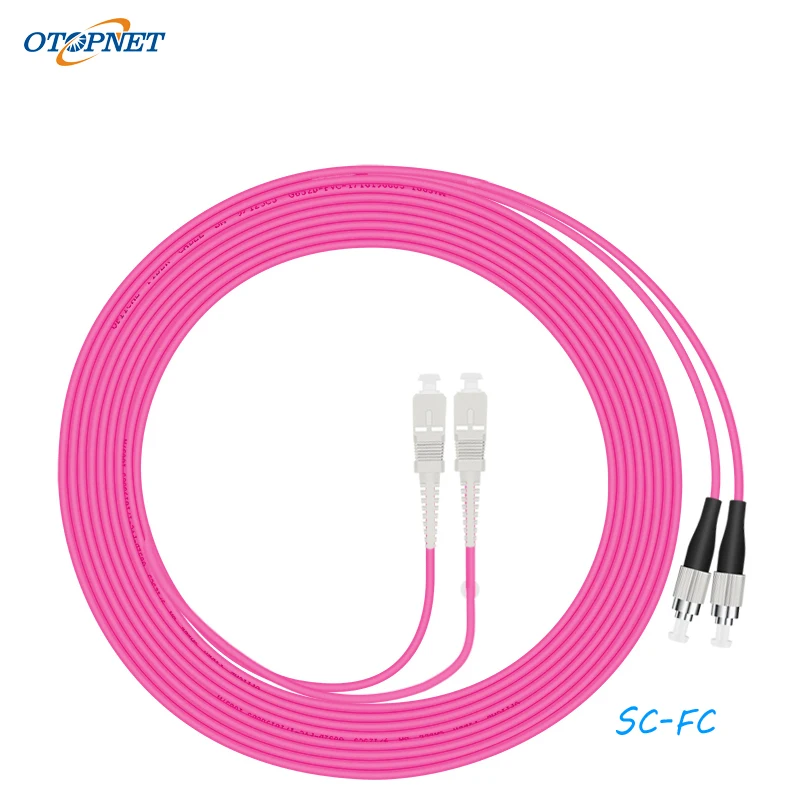 

10pcs LCUPC TO FCUPC OM4 DX Fiber patch cord 2.0MM Optical Fiber Jumper Multi-mode fiber Patch cord Optical