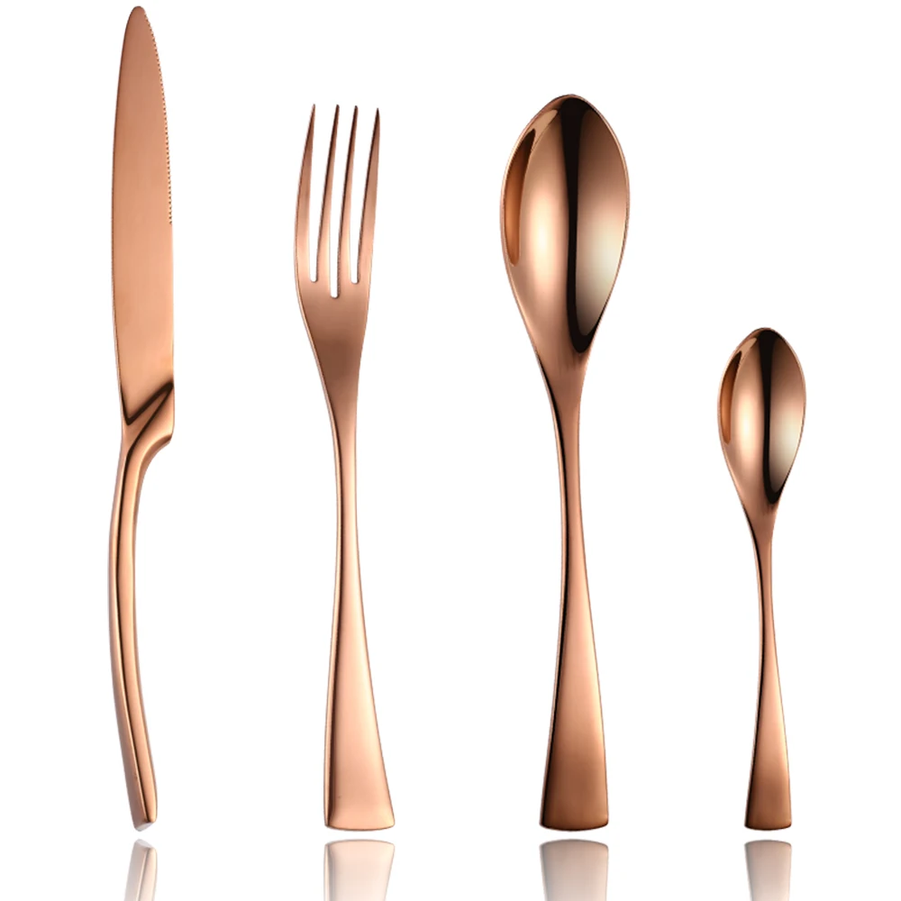 24 шт./компл. столовая посуда из нержавеющей стали|knife and fork set|knife forkgold cutlery set |