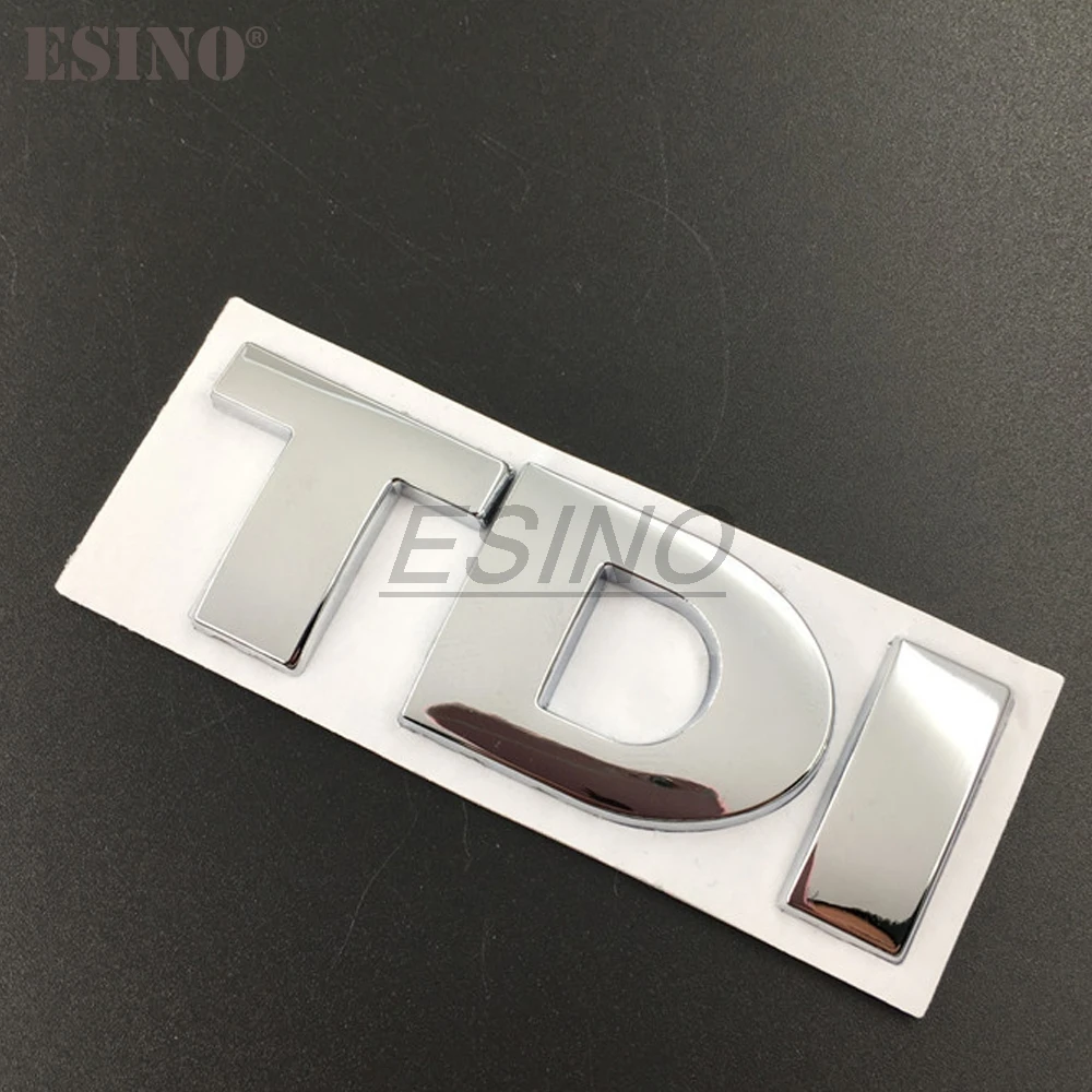 3D TDI Turbo прямая инъекция Автомобильный багажник из цинкового сплава эмблема заднего корпуса Аксессуары для задней двери клейкий значок для Volkawagen