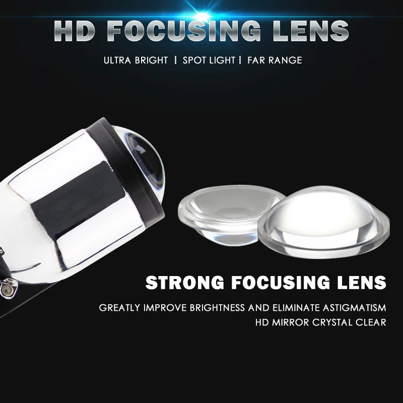 Миниатюрная светодиодная фара R8 высокой мощности для мотоцикла H4 HS1 P43t 6500 лм К