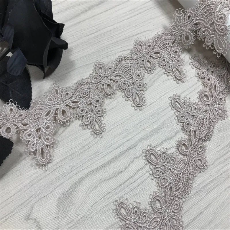 Гипюровое кружево из химического полиэстера вышитые кружева отделка Золотая