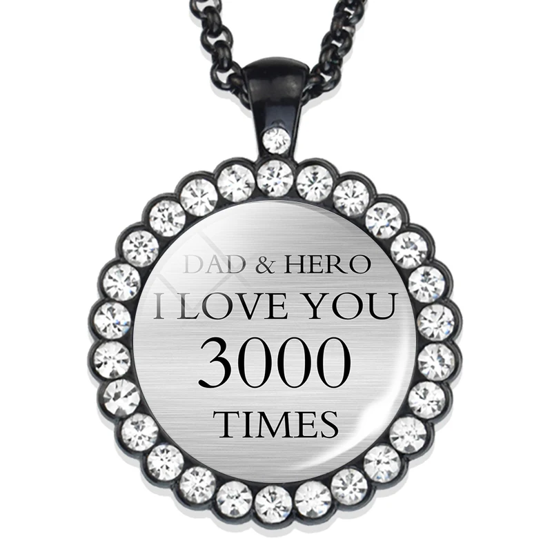 Футболки для папы HERO I LOVE YOU 3000 раз ожерелье с цитатой Богемия блестящая подвеска