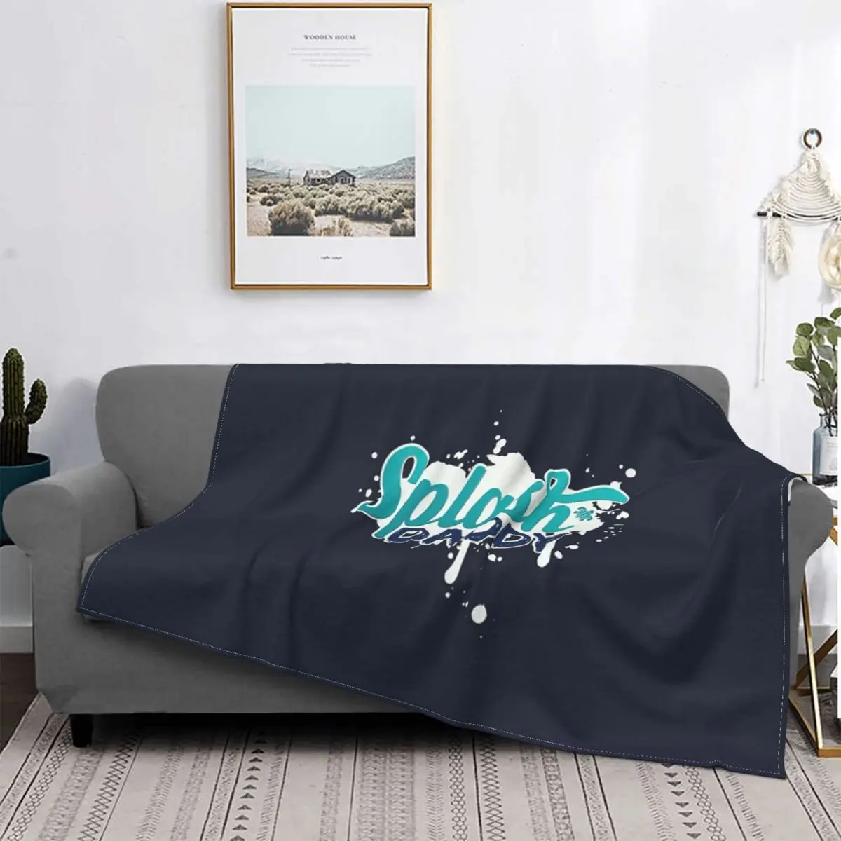 

Splash Daddy-Manta a cuadros para niños, colcha para cama, sofá, manta Kawaii