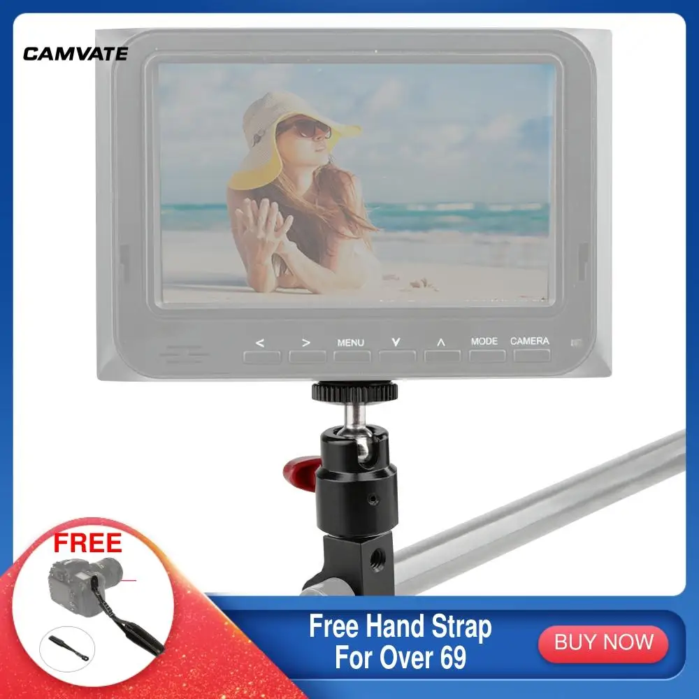 CAMVATE Стандартный 15 мм одиночный штанговый зажим с 360 ° поворотный адаптер для