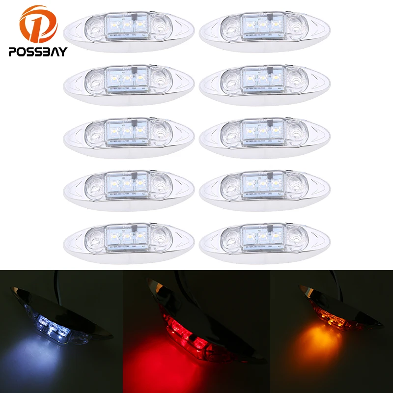Универсальный светодиодный боковой габаритный индикатор POSSBAY 10 шт. 12 В 24 |