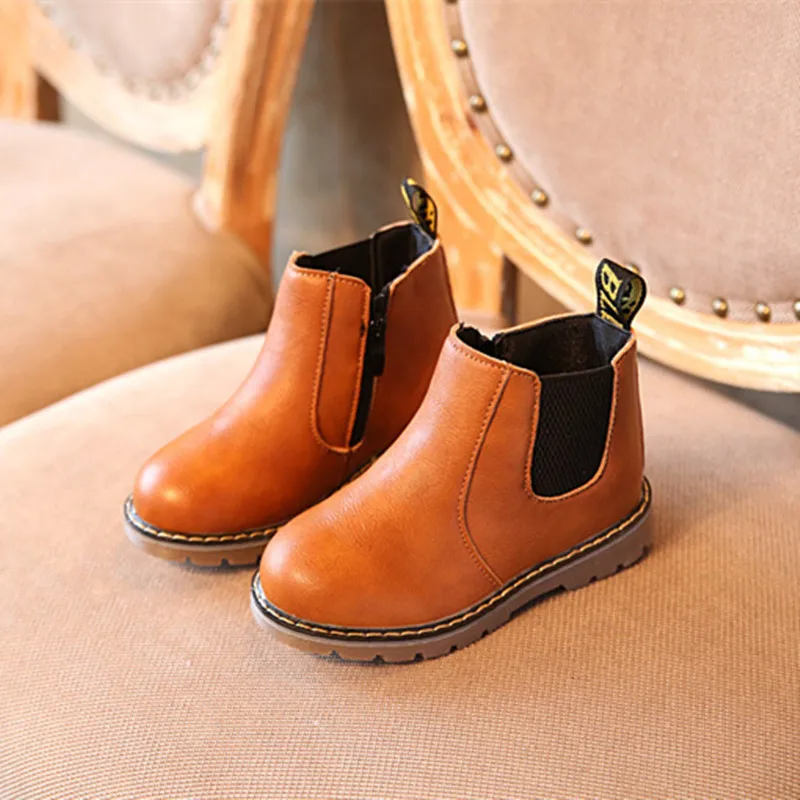 Детские осенние туфли оксфорды для мальчиков Крутые ботинки девочек модные Martin