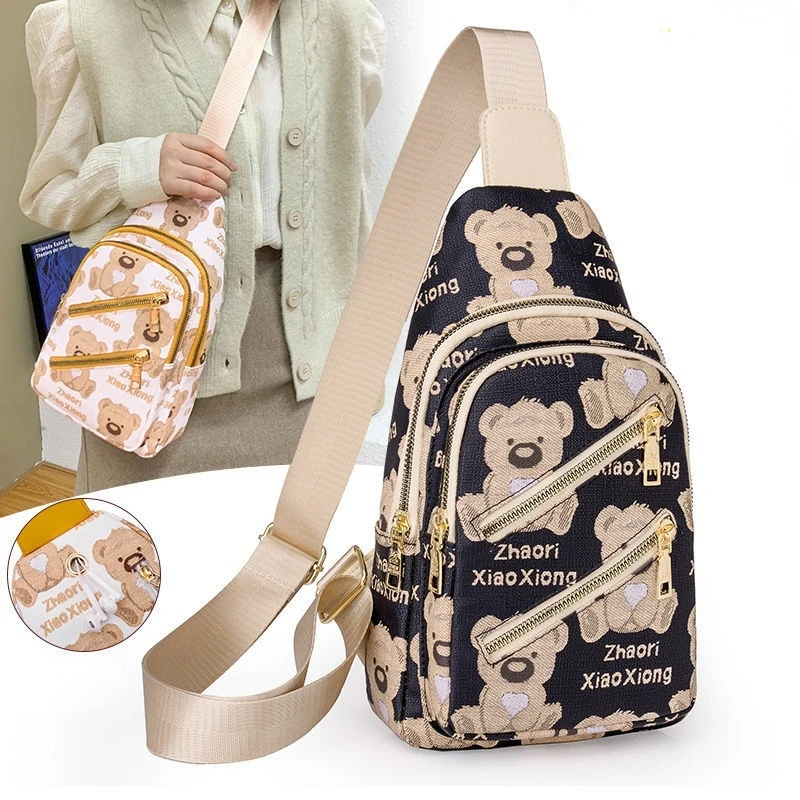 

Fashion Printed Ladies Chest Bag 2022 New Casual Diagonal Shoulder Chest Small Bagpack Weekender Bag Travel Women Sports Bags