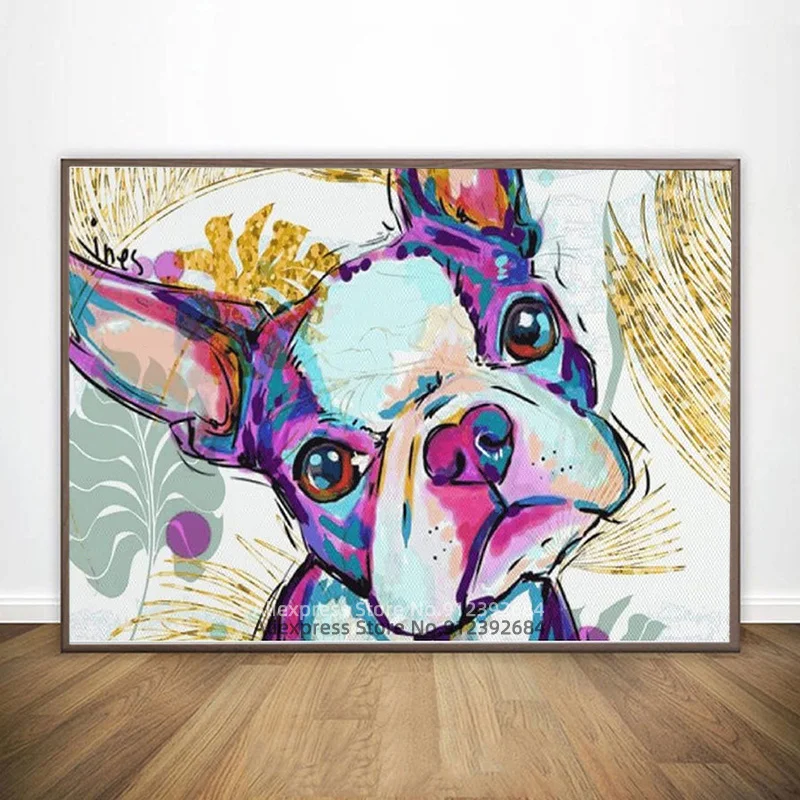 Картина на холсте бостонские терьеры Cool Dog с животными плакат настенные картины