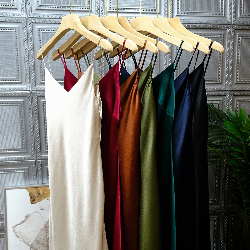 

8 видов цветов 2021 летние женские сексуальные бретельки; V-образный вырез; Ацетат платья OL Твердые миди платье Французский vestidos Вечерние вече...