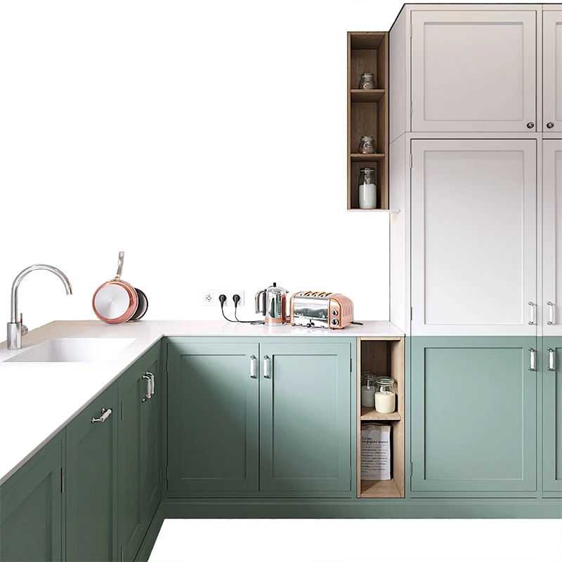 L-образная Лаковая кухонная мебель современный кухонный шкаф | Обустройство дома