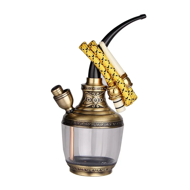 

New Long Pipe Two Water Pipe Wholesale Water Pipe Mouthpiece Fashion Flower Carving Mini Smoking Set Hookah Water Pipe Mens Gift