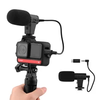 type c microphone adapter original for insta360 one r accessory with 1pc 3 5mm microphone mini portable