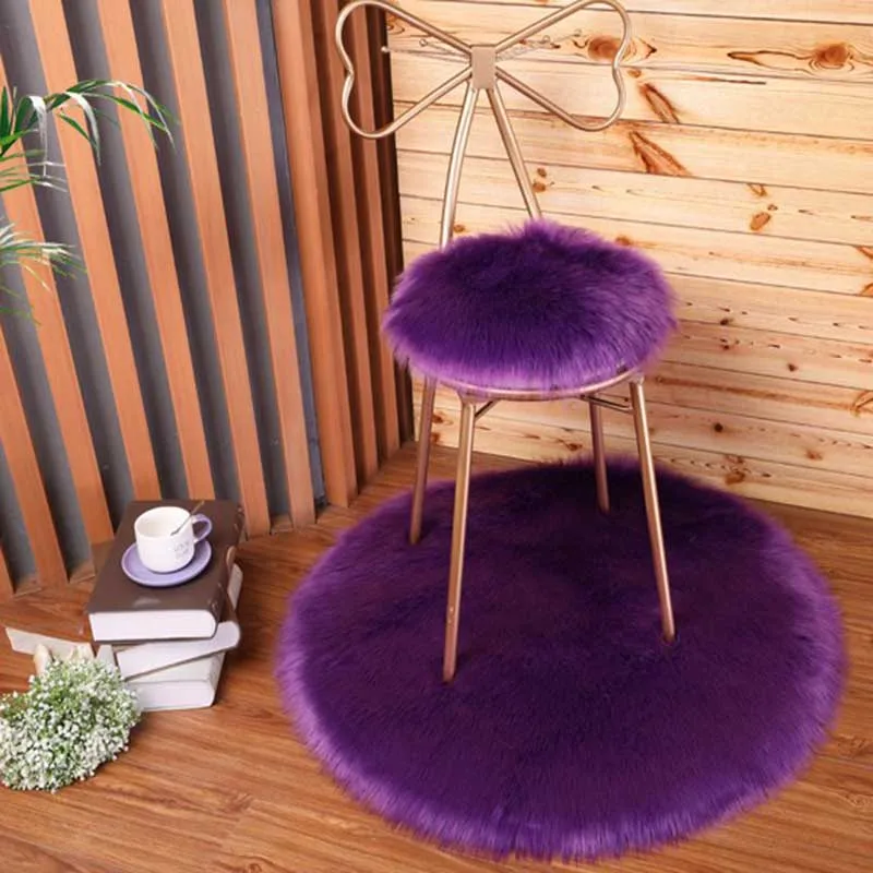 Подушка для сиденья из искусственного меха зимний теплый коврик стула дивана
