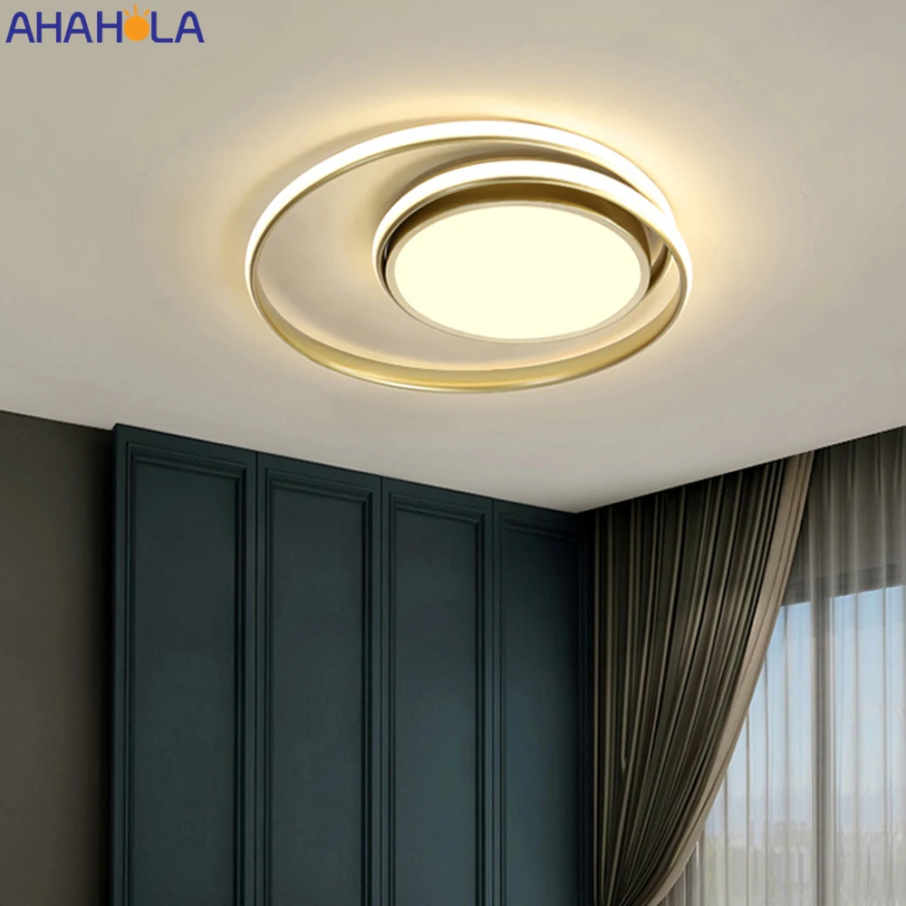 

Белая, черная, Золотая потолочная лампа с поверхностным креплением, современные потолочные светильники для домашнего декора, светодиодная ...