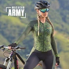 Зеленый велосипедный Триатлон цельнокроеная одежда костюм для женщин с длинным рукавом велосипед скафандр Спорт Speedsuit комплект комбинезоны Ciclismo Детский комбинезон с шортами