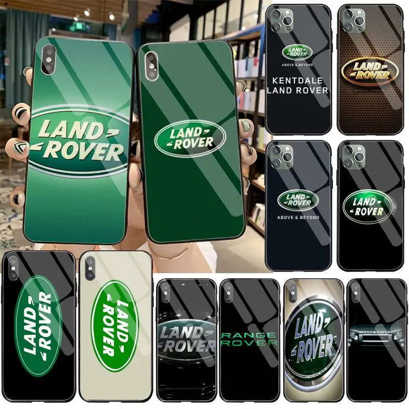 Чехол для телефона известный suv Land Rover черный корпус из закаленного стекла iPhone 11 Pro