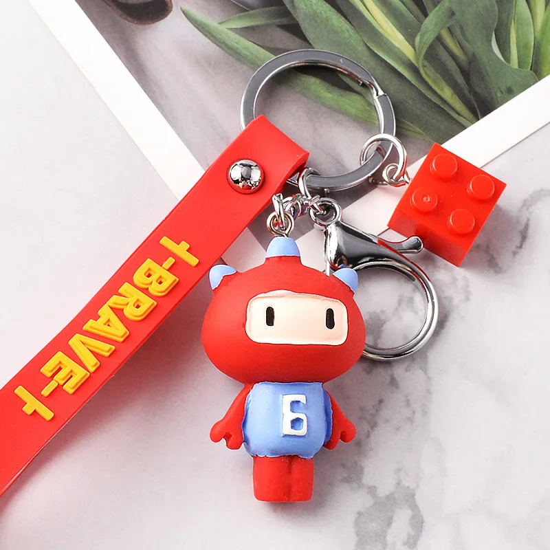 4 цвета милый мультфильм кукла брелок с бесплатной силиконовой ручной ремень