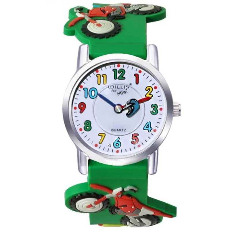 Новые модные брендовые Детские Водонепроницаемые часы WILLIS детские 3D