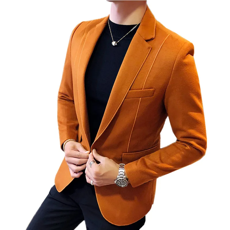 Большой размер мужской зимний костюм куртка свадебное платье Блейзер пальто