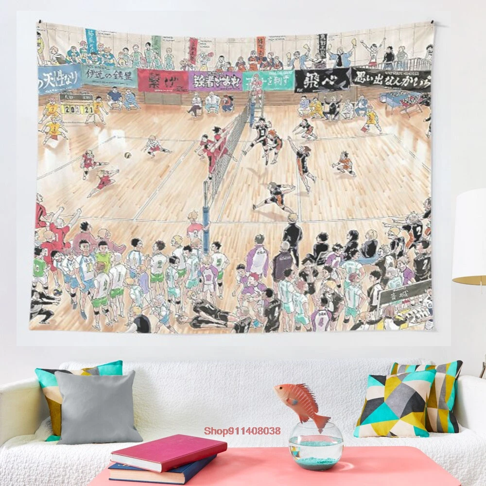 

Потрясающий гобелен Haikyuu с постером, гобелен с мандалой, настенный Богемный Цыганский психоделический гобелен