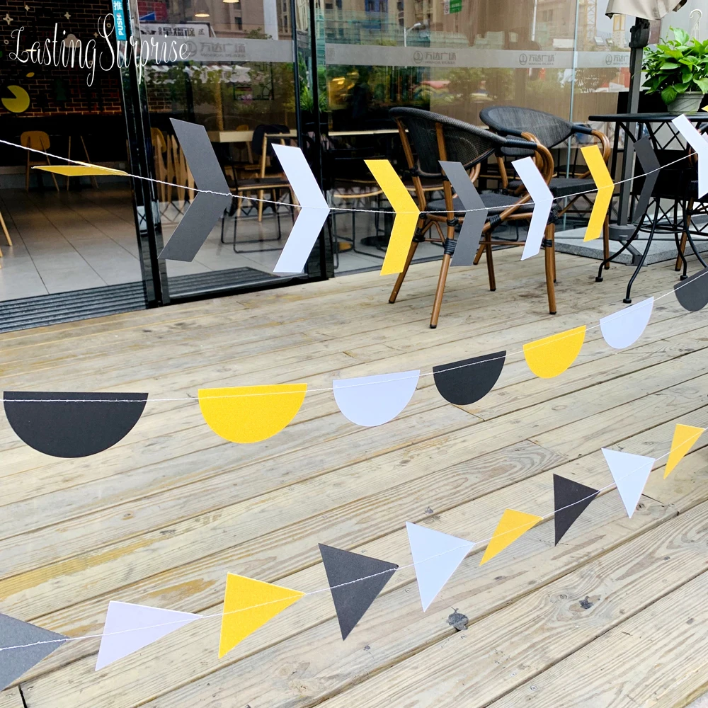 Бумага Гарланд 3 м гирлянда из блестящей бумаги круг полукруг подвесной Декор