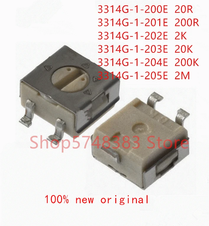 20 шт./лот 3314G-1-200E 3314G-1-201E 3314G-1-202E 3314G-1-203E 3314G-1-204E 3314G-1-205E 3314G-1 20R 200R 2K 20K 200K 2M |
