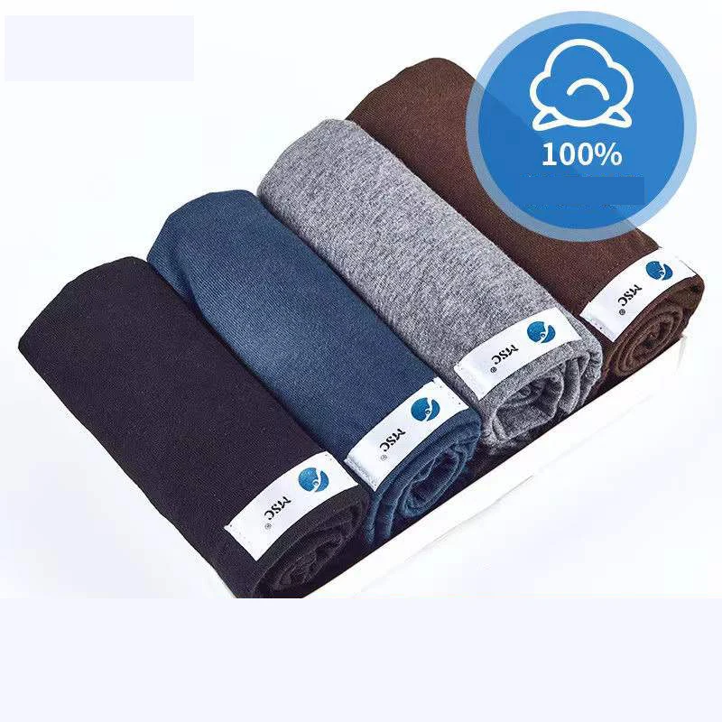 5pcs/lot Men's Underwear Adult Loose Breathable Cotton Underwear High Quality Plus Size Boxer Shorts Random Color Delivery