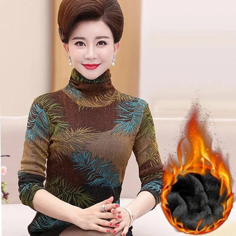 

Женская флисовая Водолазка с длинным рукавом, размеры до 5XL