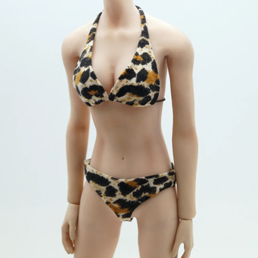 

1/6 scale leopard bikini underwear suit clothing fit 12 inch action figure body
