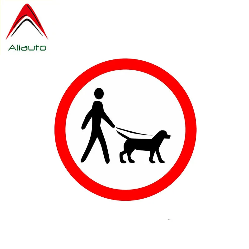 Aliauto забавная Автомобильная наклейка светоотражающая держит собак на свинце